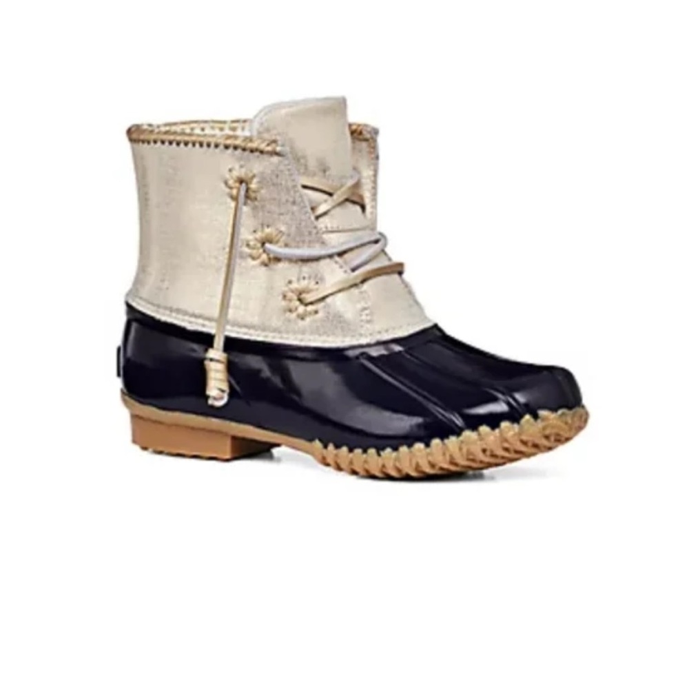 Jack rogers Chloe duck boots metallic fleece lined 9